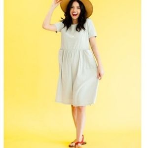 🍄Roolee Mint Textured Stripe Dress